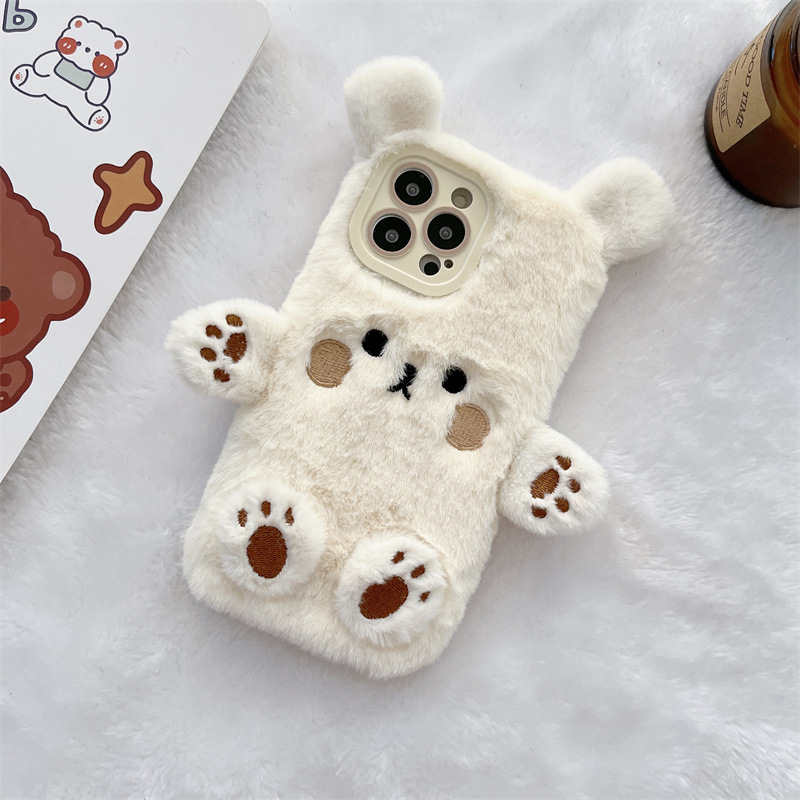 Korean 3D Cartoon Bear Fluffy  - Apple Iphone 15 Pro Max recension och pris